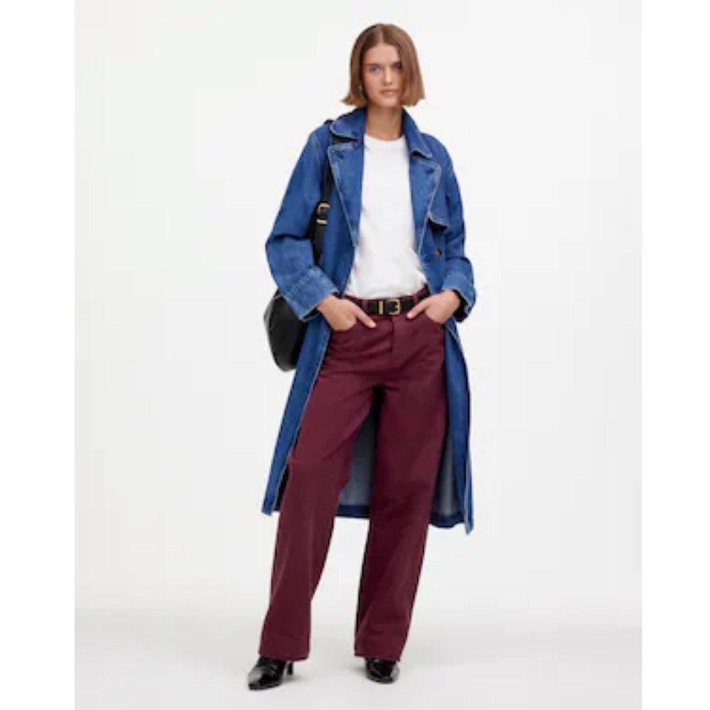 Size 28 Regular Length Madewell Low Slung Baggy Jeans in Bordeaux NWT